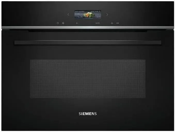 Siemens Mikrowelle CE732GXB1 iQ700 cookControl10, Einbau, Automatikprogramme, Mikrowellen-Invertertechnologie, in Schwarz, Maße 60 x 45 cm