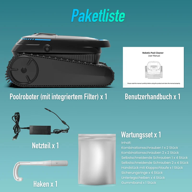 AIRROBO PC10 kabelloser kletternder Roboter-Poolreiniger