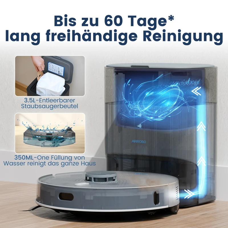 Intelligenter LDS-Laser-Navigations Saug-Wisch-Roboter | AIRROBO L50+