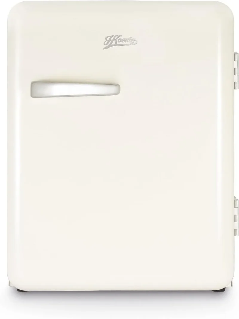 Kühlschrank Toad8, H.Koenig Mini Bar Vintage 31L, Mini, Temperatur einstellbar 6°-15°C, 24dB, kompakt, für Lebensmittel, Getränke, Kosmetik
