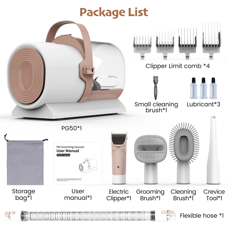 AIRROBO PG50 | 4 in 1 Pflegeset für Haustiere mit Vakuum