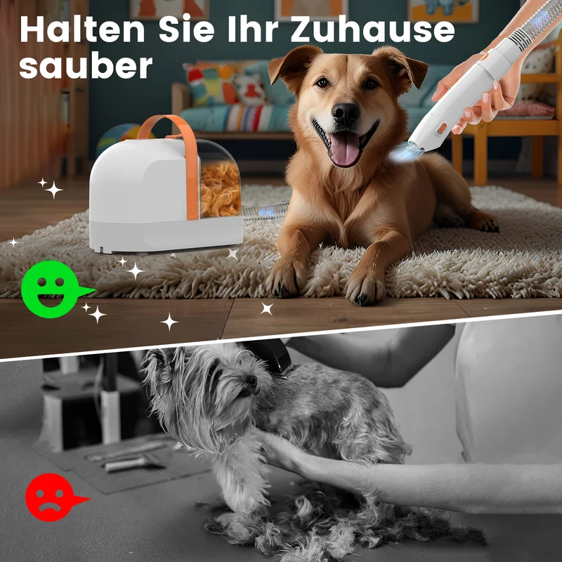 AIRROBO PG10 5-in-1 Tragbares Tierpflege-Set mit Staubsauger
