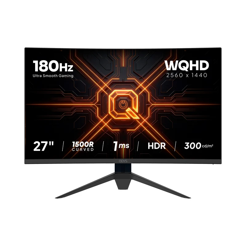 ODYS Q27-X Curved Gaming Monitor (27 Zoll, 69 cm)