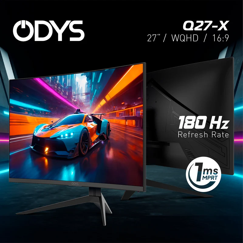 ODYS Q27-X Curved Gaming Monitor (27 Zoll, 69 cm)
