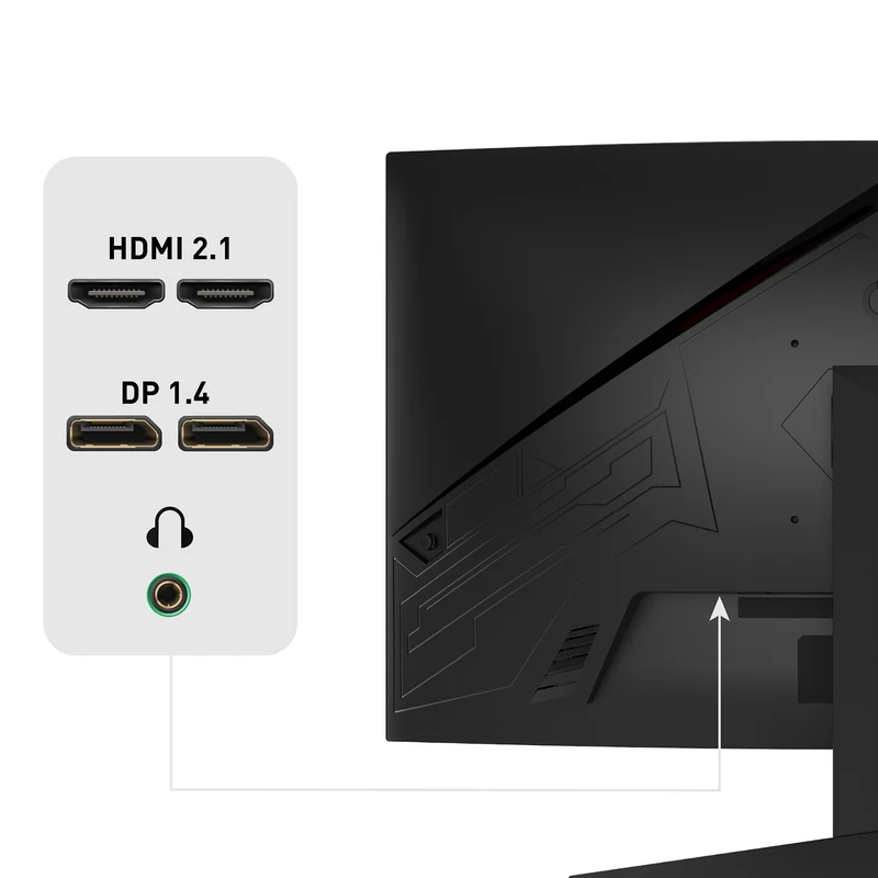 ODYS Q27-X Curved Gaming Monitor (27 Zoll, 69 cm)