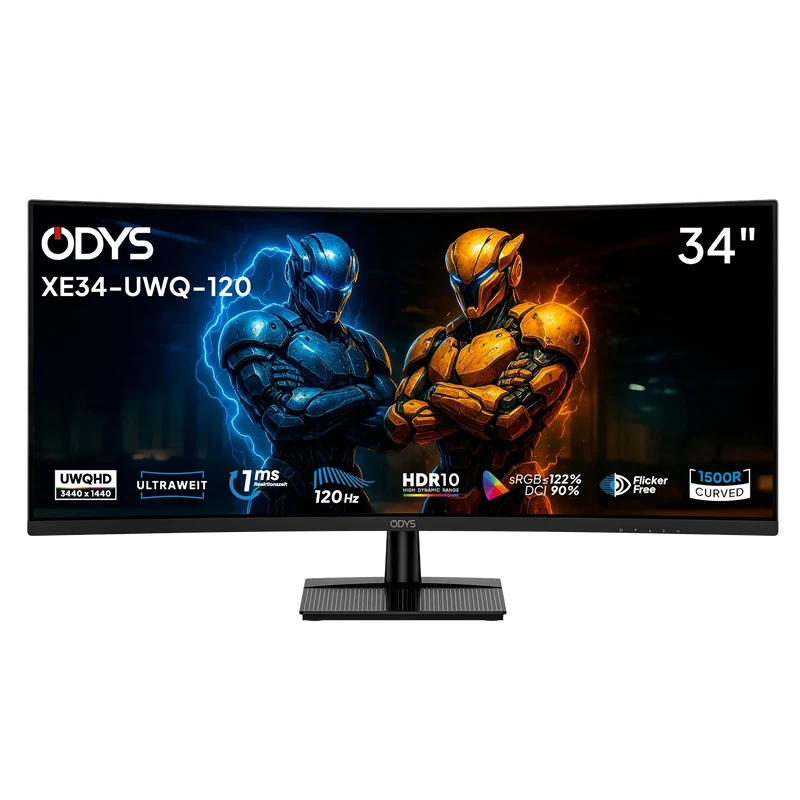 ODYS XE34-UWQ-120 Curved Gaming Monitor (34 Zoll, 86 cm)