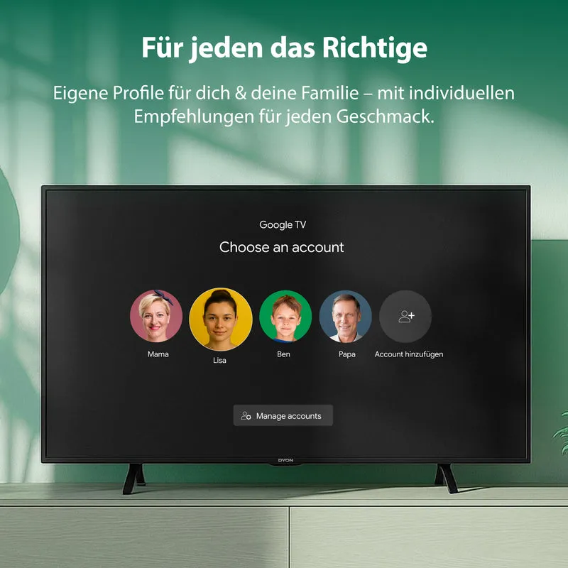DYON nexGo 32H 32 Zoll HD Google TV – Chromecast