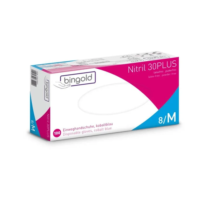 Bingold Nitril 30PLUS Nitrilhandschuhe, blau