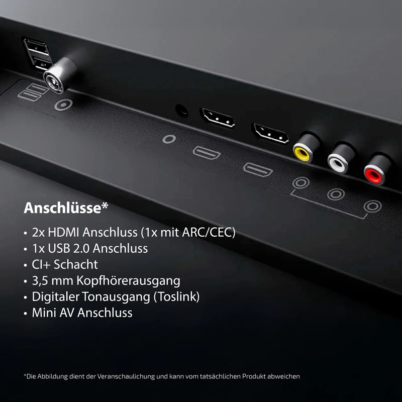 DYON Enter 24 Pro-X-V 24 Zoll HD 12V Camping Fernseher - kein WLAN