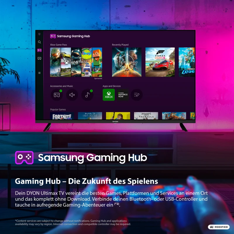 DYON Ultimax 43F-Ti 43 Zoll Full HD Samsung Tizen Smart TV – Gaming Hub