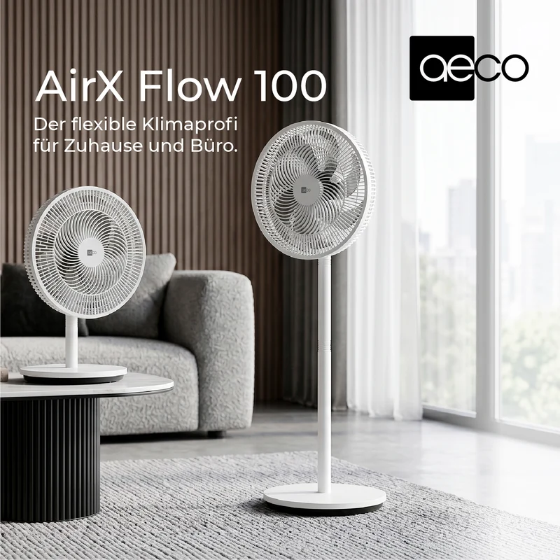 AirX Flow 100 - 2in1 Leiser Standventilator