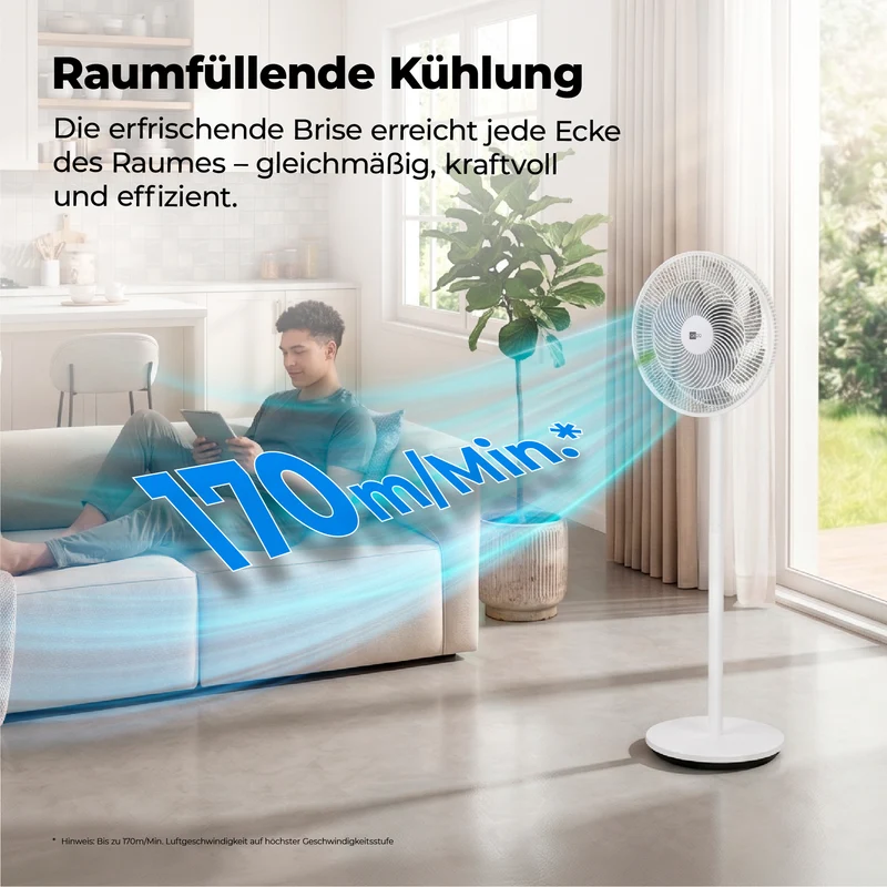 AirX Flow 100 - 2in1 Leiser Standventilator