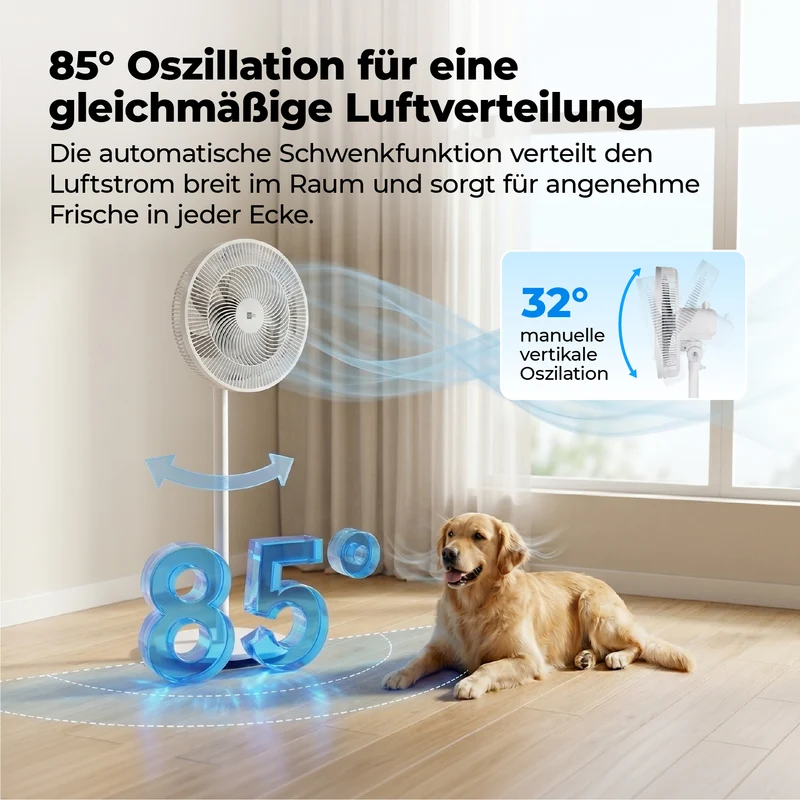 AirX Flow 100 - 2in1 Leiser Standventilator