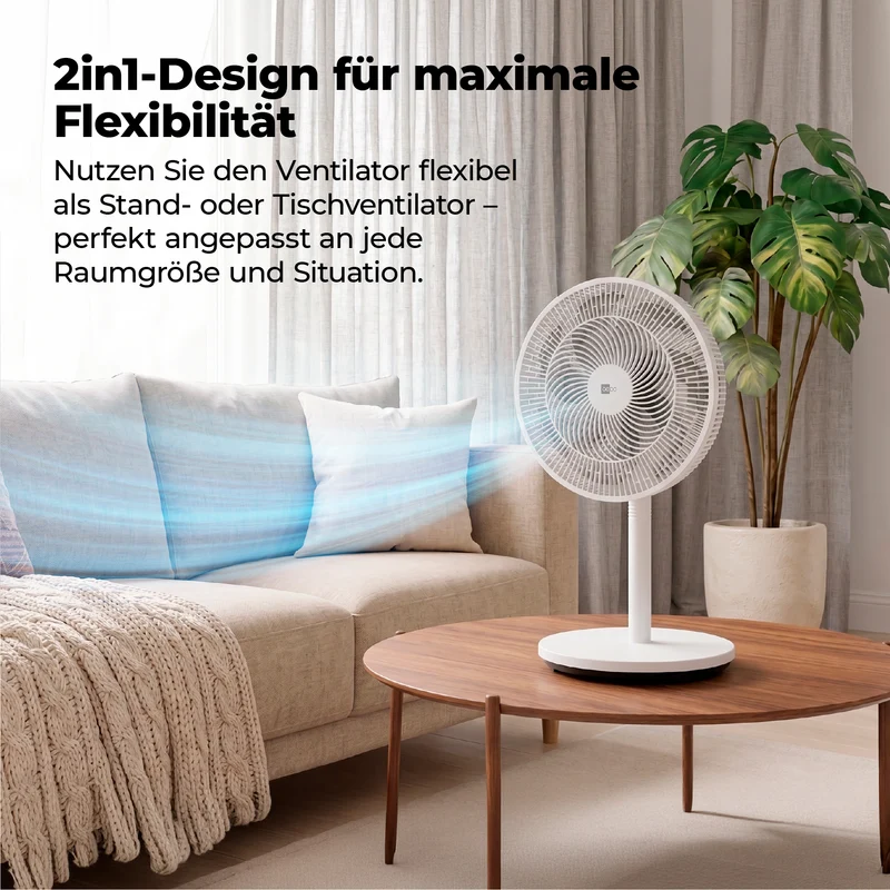 AirX Flow 100 - 2in1 Leiser Standventilator