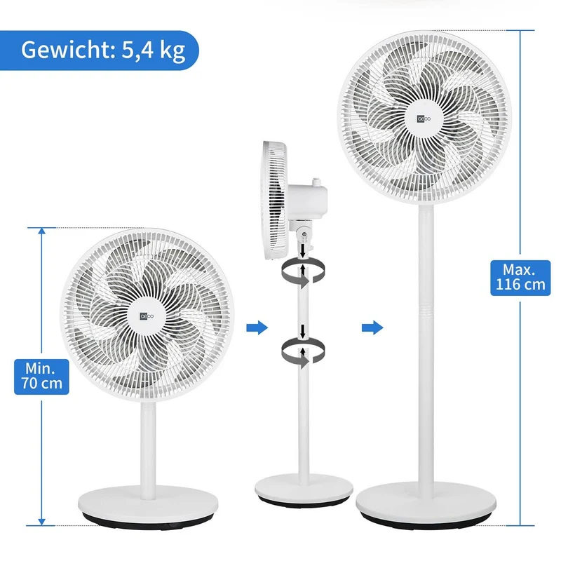 AirX Flow 100 - 2in1 Leiser Standventilator