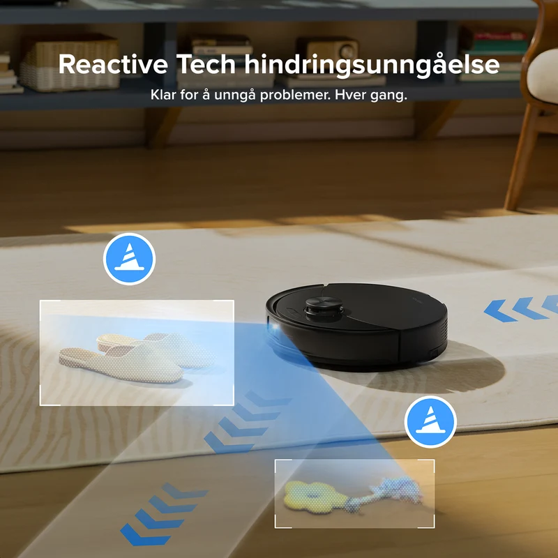 Roborock Q10 S5+ robotstøvsuger og mopp med automatisk ladestasjon