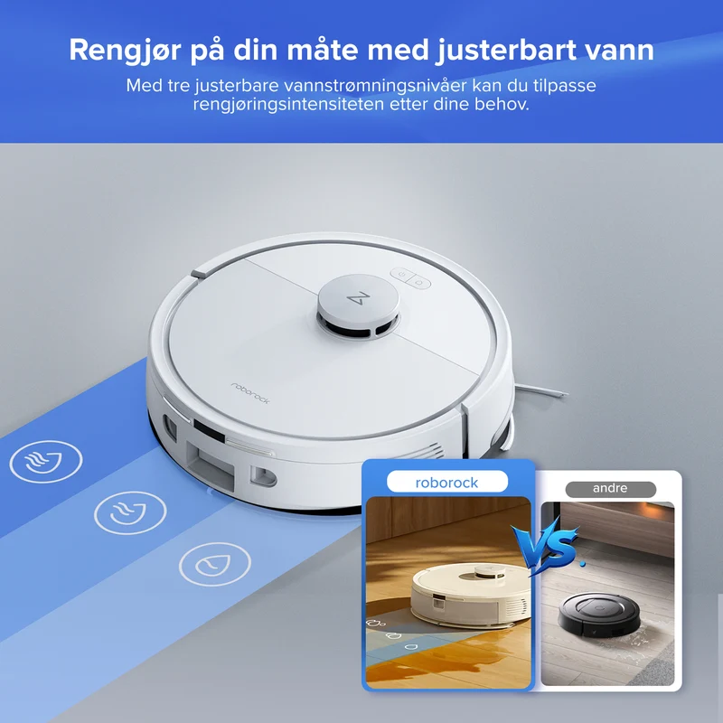 Roborock Q7 L5+ robotstøvsuger og mopp med automatisk ladestasjon
