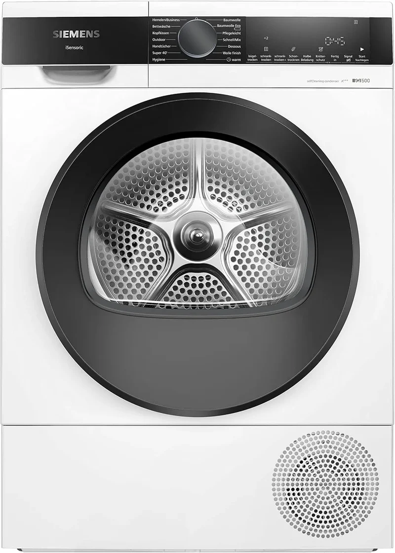 Siemens Modell, Wärmepumpen-Trockner 8 kg WQ35G2D00 iQ500, autoDry für schonendes & präzises Trocknen, softDry-Trommelsystem, Weiß