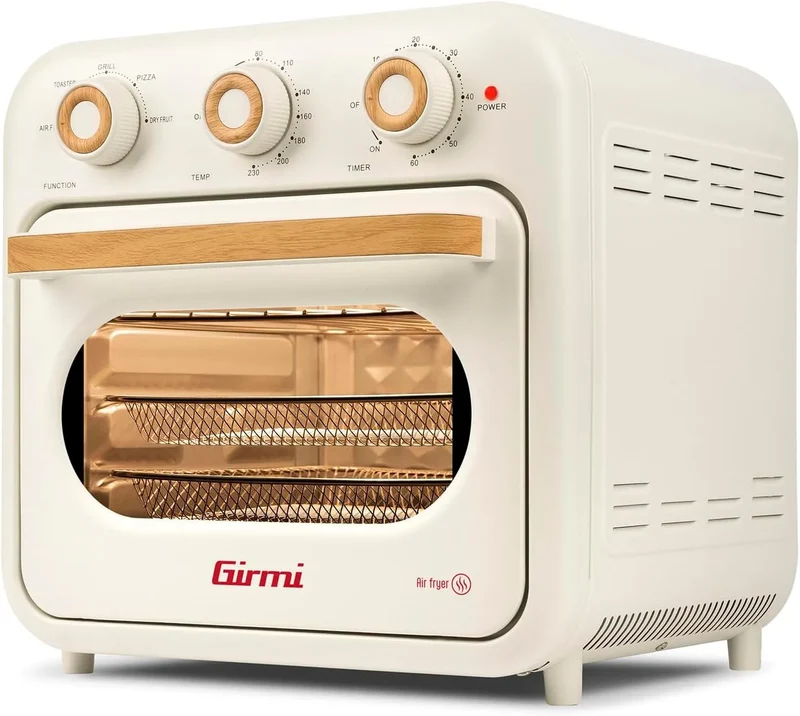Heißluftfritteuse FG29 Girmi, Leistung 1500W, Fassungsvermögen 22 Liter, bis 230 °C, 5 Betriebsprogramme, & Multifunktionsofen, Maxi-Lüfter