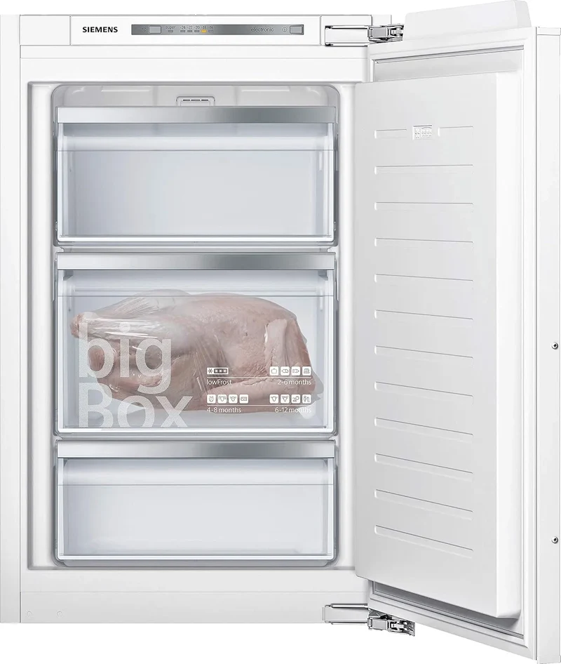 Siemens Gefrierschrank GI21VADE0 iQ500, Fassungsvermögen 96 l, Made in Germany, softClosing-Tür, big box, Flachscharnier mit Softeinzug, Einbau