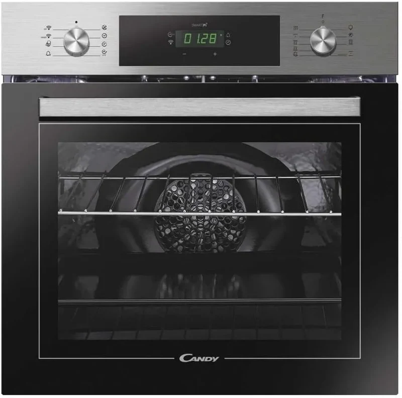 Candy Backofen FCT886X, multifunktional, Fassungsvermögen 70 l, Wifi Einbaubackofen, Farbe Edelstahl, belüftet