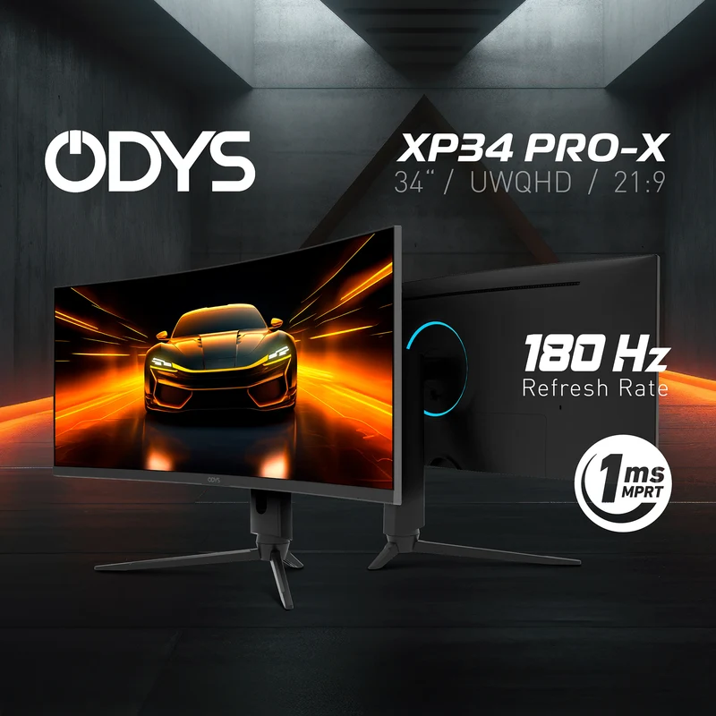 ODYS XP34 PRO-X Curved Gaming Monitor (34 Zoll, 86 cm)