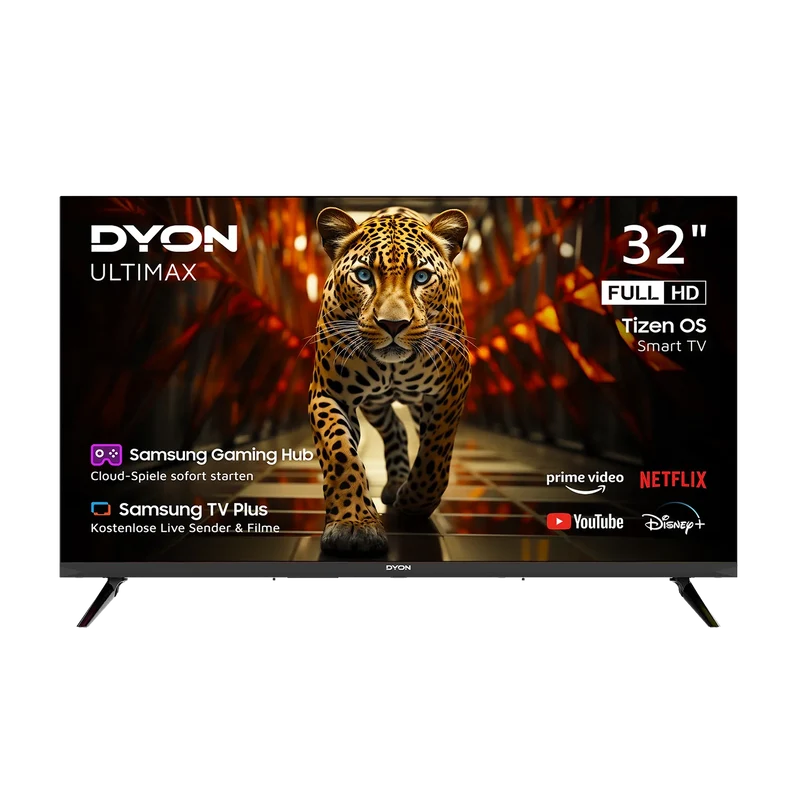 DYON Ultimax 32F-TI 32 Zoll Full HD Samsung Tizen Smart TV – Gaming Hub