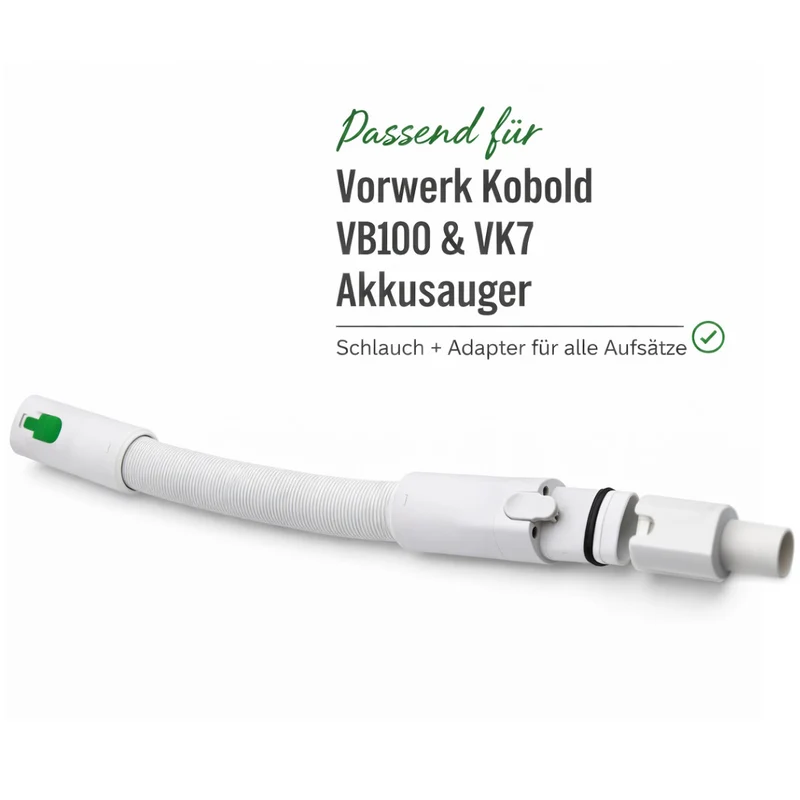 Tragegurt + Flexschlauch & Luxus Düsenset passend Vorwerk Kobold VB100 VK7 Akkusauger Shopify