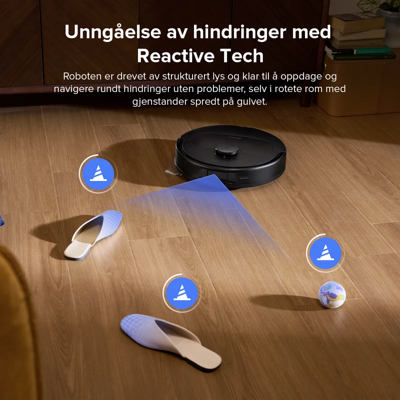Roborock QV 35S robotstøvsuger med multifunksjonell ladestasjon