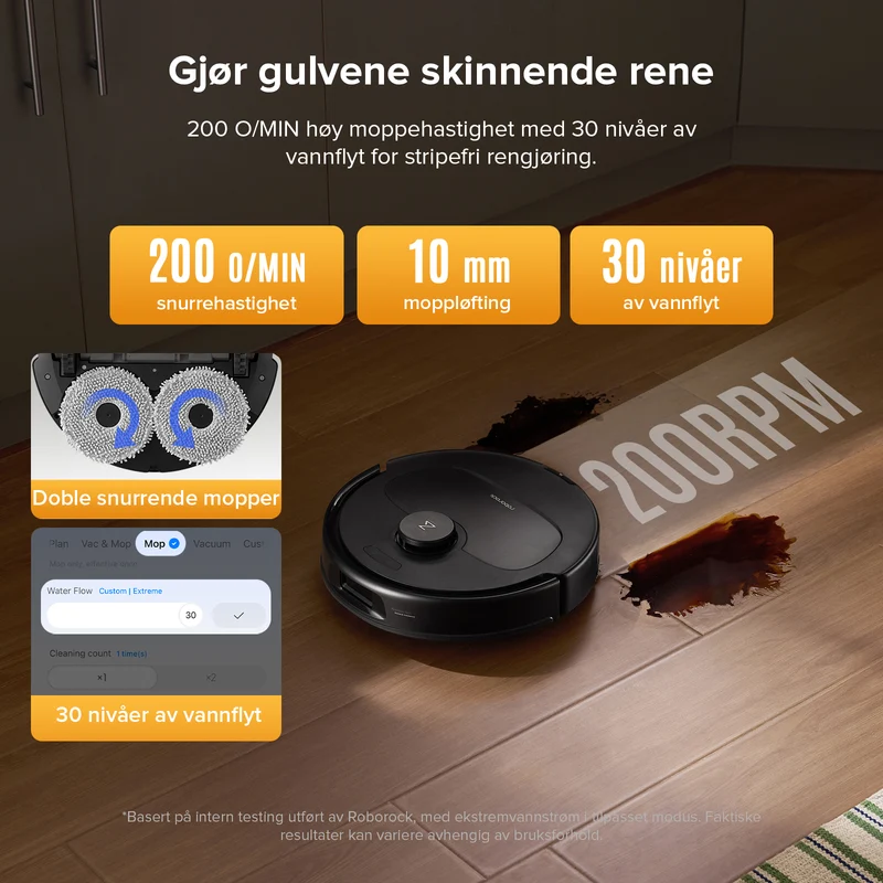 Roborock QV 35S robotstøvsuger med multifunksjonell ladestasjon