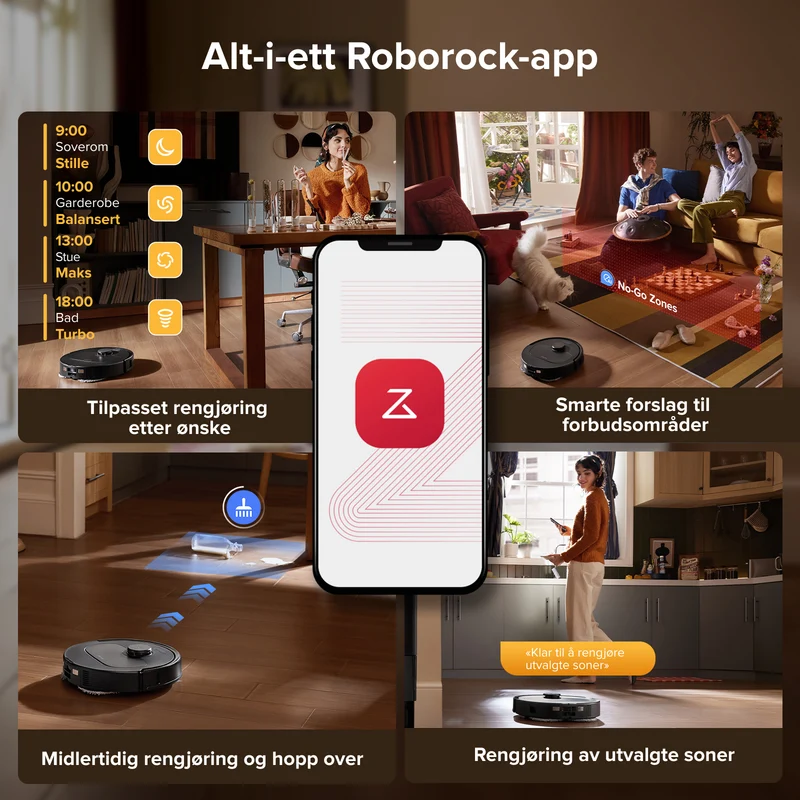 Roborock QV 35S robotstøvsuger med multifunksjonell ladestasjon