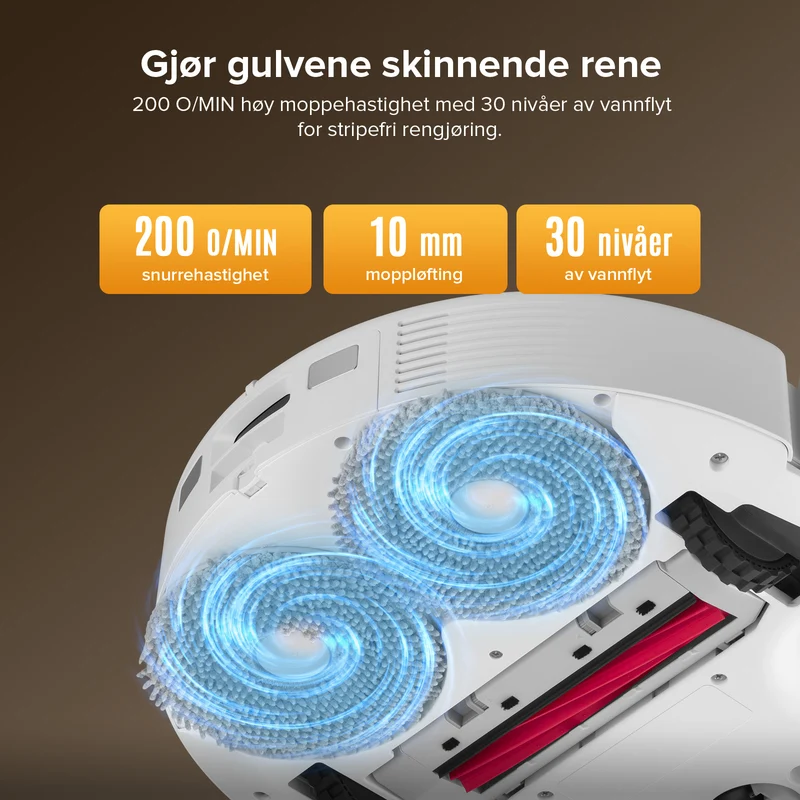 Roborock QV 35S robotstøvsuger med multifunksjonell ladestasjon