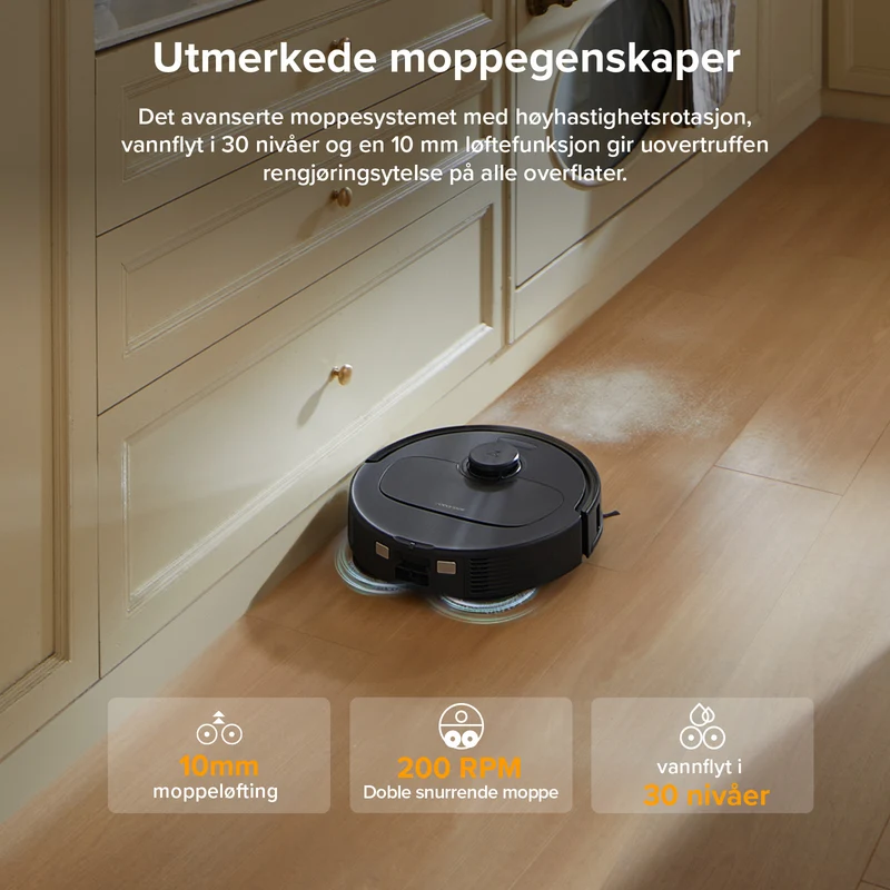 Roborock QV 35A robotstøvsuger med multifunksjonell ladestasjon