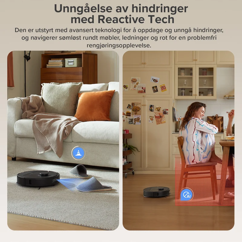 Roborock QV 35A robotstøvsuger med multifunksjonell ladestasjon