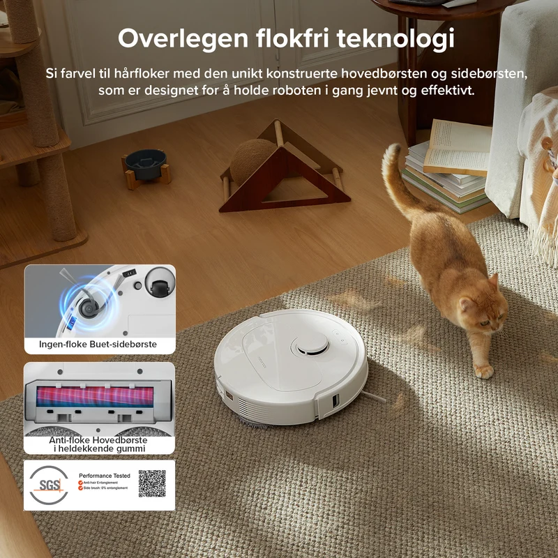 Roborock QV 35A robotstøvsuger med multifunksjonell ladestasjon