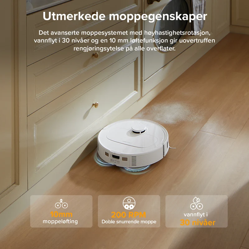 Roborock QV 35A robotstøvsuger med multifunksjonell ladestasjon