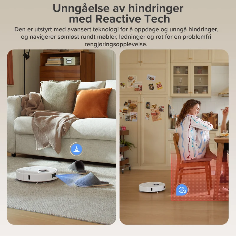 Roborock QV 35A robotstøvsuger med multifunksjonell ladestasjon