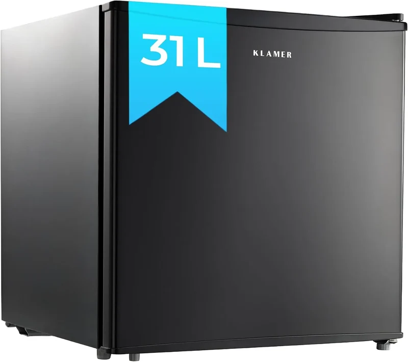 Gefrierschrank kg/24h, Gewicht 2 kg, Kompressor, 147 kWh, Kleiner in freistehender Ausführung, Jahr, KLAMER Minigefrierschrank 31 L in Schwarz