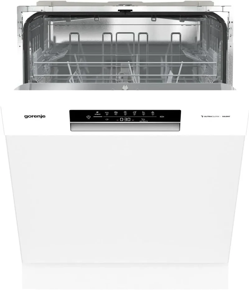 Gorenje Geschirrspüler GU642E90W EU/60, Maße 81,5 x 59,9 x 59,7 cm, 8 Programm, 60 breite, 13 Maßgedecke, 3 Körbe, Unterbaugerät, Made in EU, EEK: D