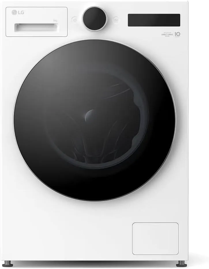LG Waschmaschine F4WX9092 A-55, Gewicht 9 kg, mit AI Wash, Energieklasse %, Mikroplastik-Programm, neues Design & LCD-Display, TurboWash, weiß