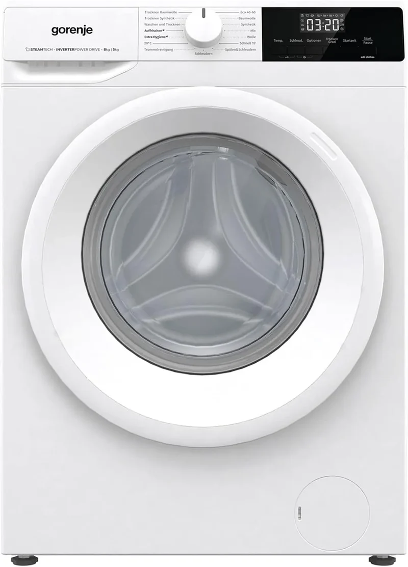 Gorenje Waschtrockner W3D2A854ADPS, DE 8kg waschen, Gewicht 5kg trocknen AquaStop 15 Betriebsprogramme LED Display Überlaufschutz
