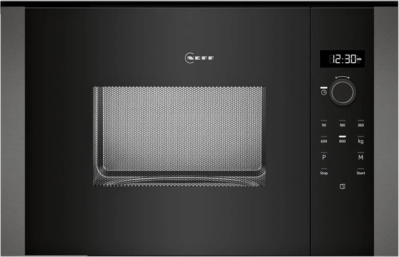 Neff Mikrowelle HLAWD23G0, Einfache Bedienung durch Drehknebel und LED-Display Plus, Easy Clean Selbstreinigung, Graphite-Grey, Automatikprogramme