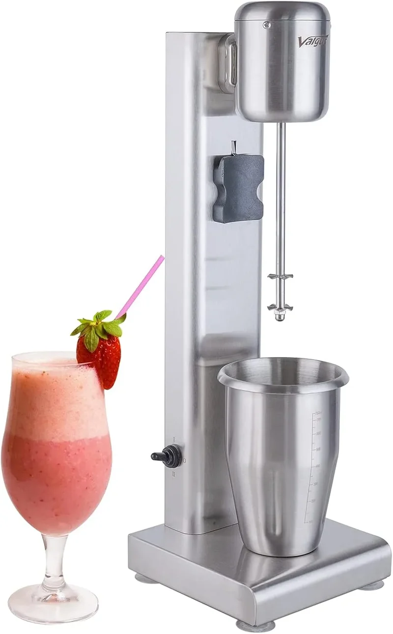 Valgus mit Edelstahlgehäuse-Milchshaker-Maschine geräuscharmer Stand-Getränkemixer-Mixer für Eiscreme, Fruchtsaft, Tiki- und Kakaogetränke