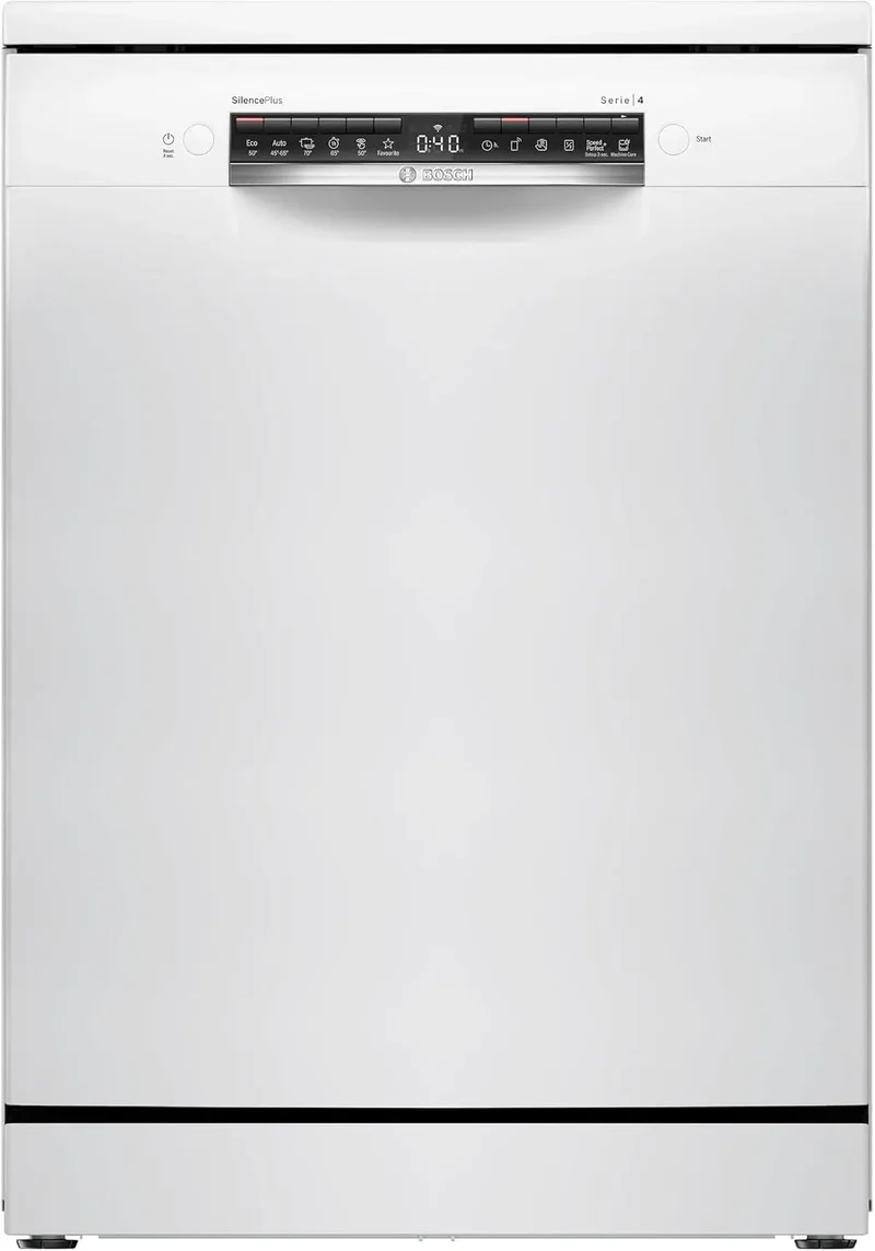 Bosch Geschirrspüler SMS4EVW08E, Rackmatic, Serie 4, Smarter in freistehender Ausführung 60 cm, ckschublade, Intensive Reinigung, Automatikprogramme