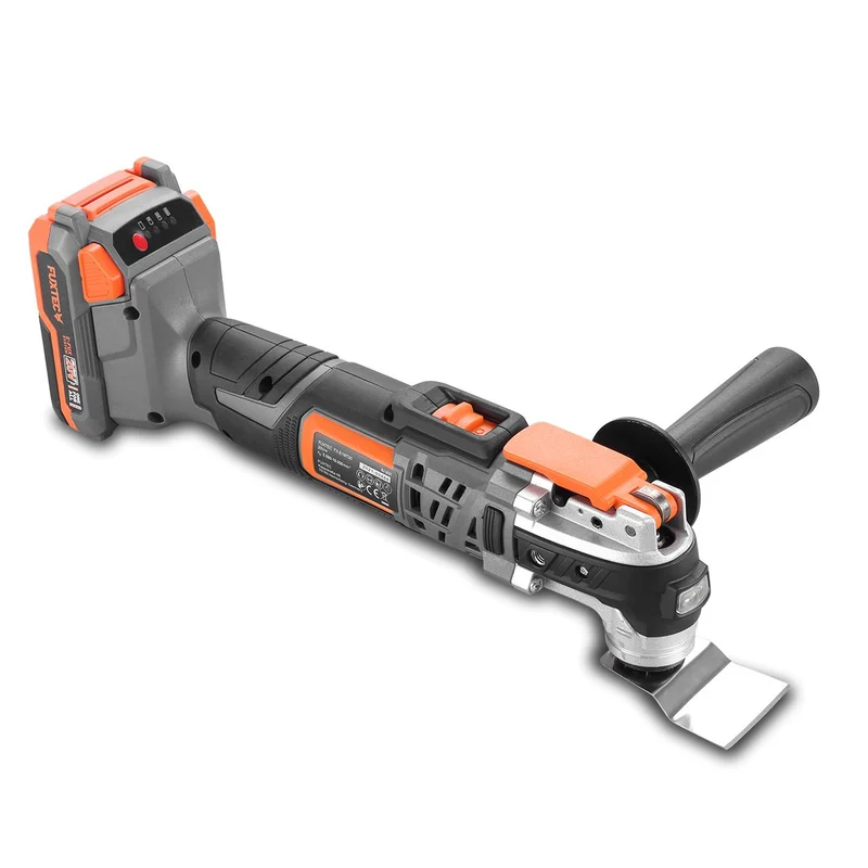 B-WARE FUXTEC 20V Akku Multifunktionstool FX-E1MT20 SET mit 1 x Akku 2Ah, 1 x Ladegerät 1A
