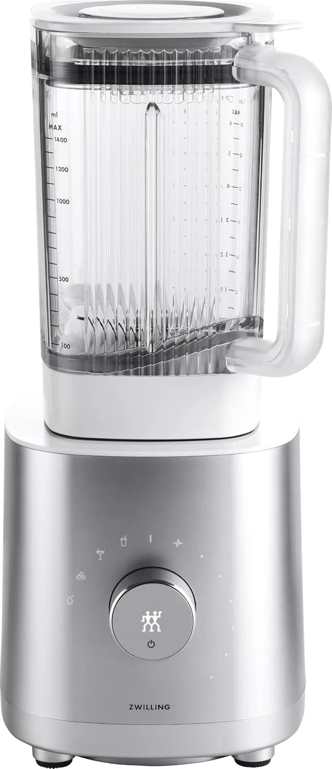 Standmixer 1200-Watt-Hochleistungsmotor ZWILLING ENFINIGY, Universal 1.4 Liter, Mixer mit Edelstahl-Kreuzklinge &, Silber