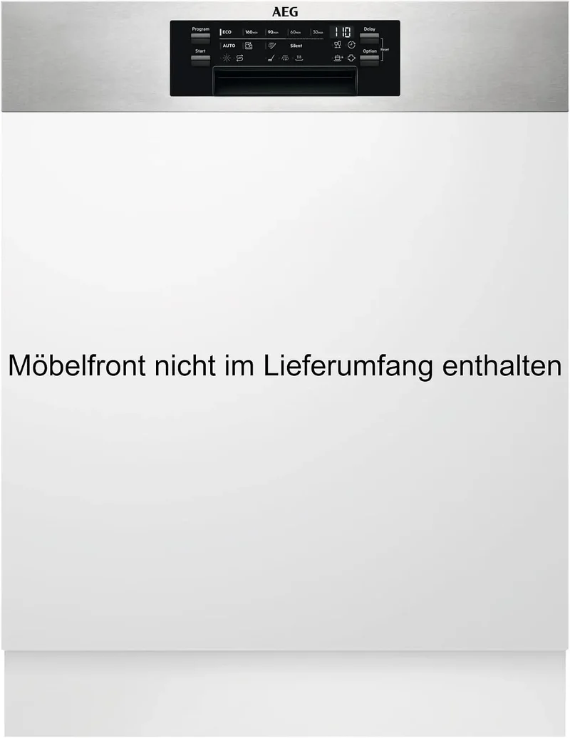 AEG Geschirrspüler 5000 FES7572APM, Teilintegrierter 60 cm, 44 dB, Spülmaschine Serie: AirDry Kein Nachtrocknen, 14 MG, Energieklasse B, ckschublade