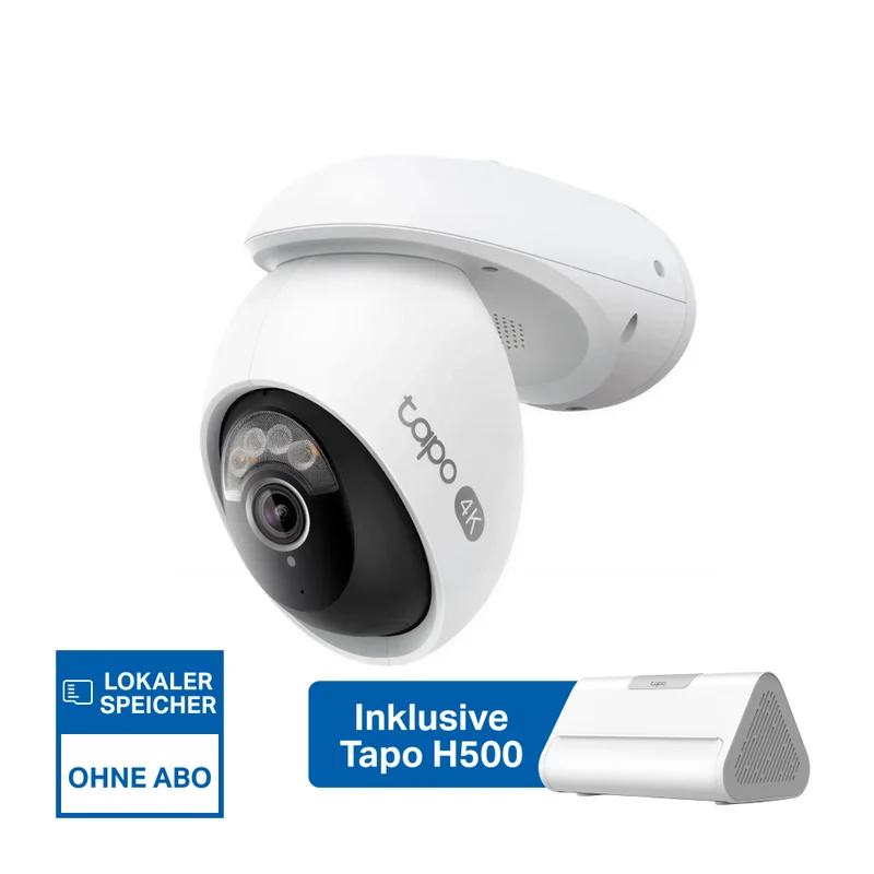 Tapo C560WS 4K 360° + H500 Speicher-Bundle