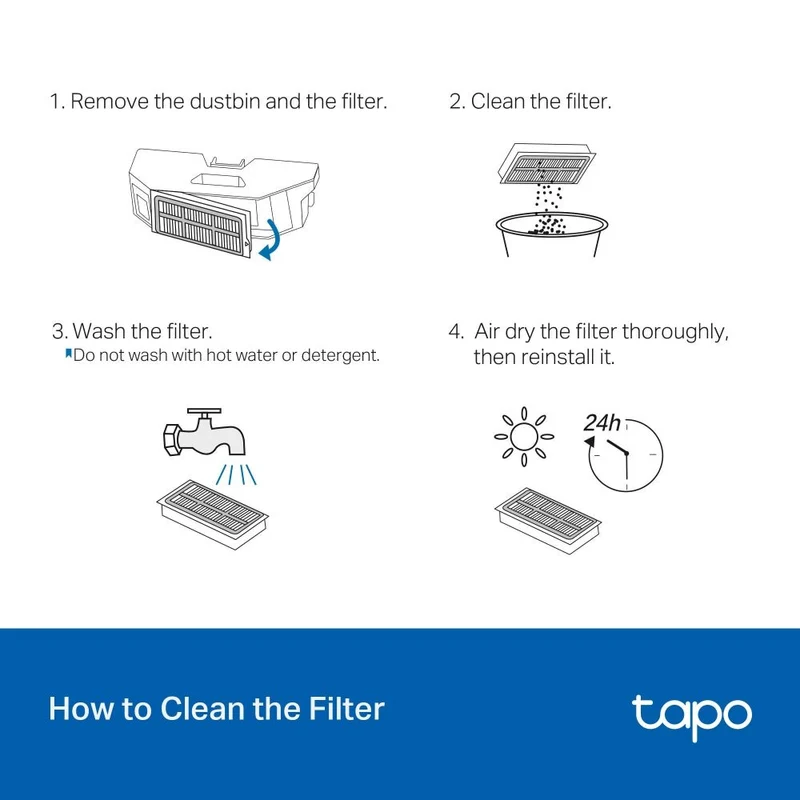 Tapo RVA520 HEPA-Filter Ersatzset für Tapo RV50 Pro Omni