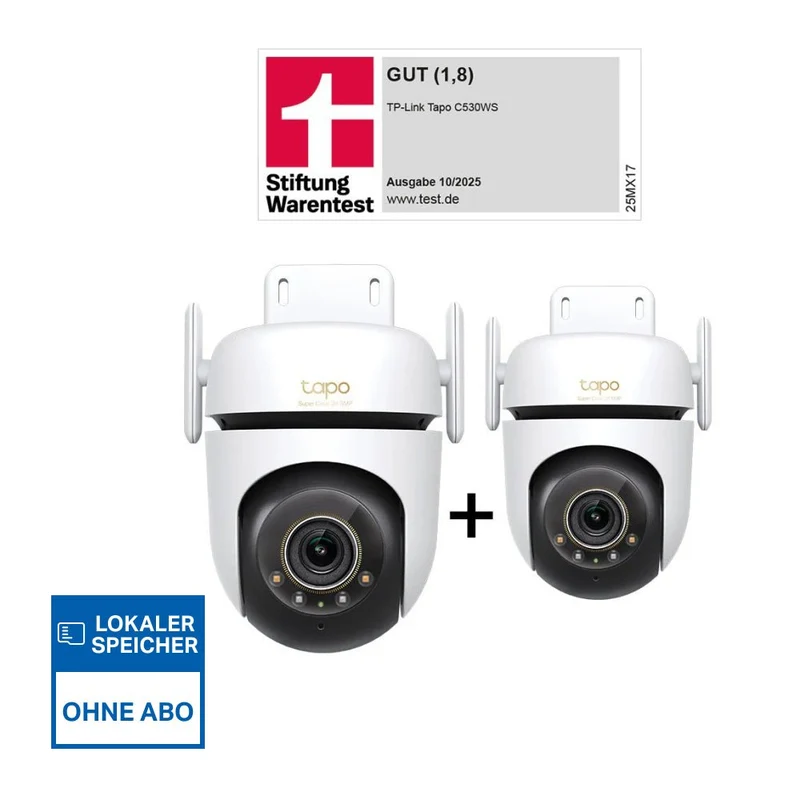 3K 5MP 360° Outdoor Kamera | Tapo C530WS(2er-Pack)